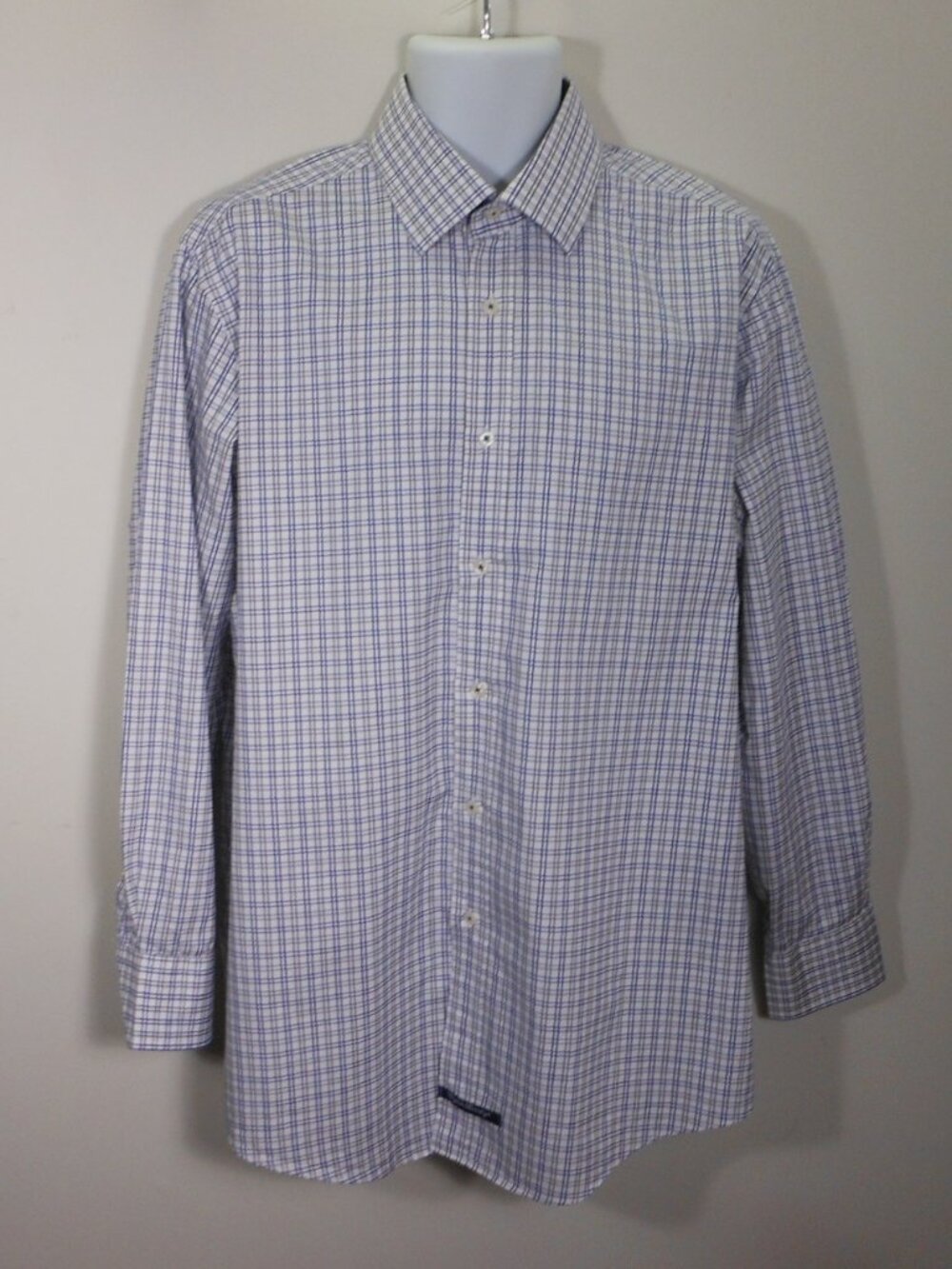 English Laundry multi color plaids dress shirt